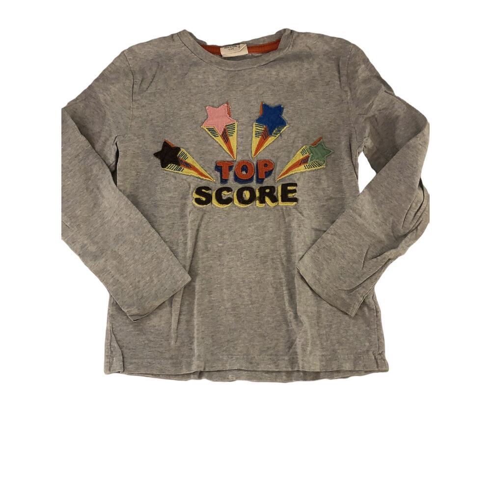 Mini Boden Grey Top Score Shirt 7-8
